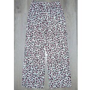 Vintage Y2k Betty Boop Pink Leopard Print Pajama Pants Sleep Bottoms Size Medium